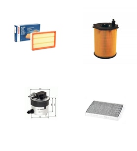 Bosch Filtre Bakım Seti Volvo S40 II 1.6 D 109 Beygir Dizel 2004-2007 Hava + Yağ F + Yakıt F. + Polen Bosch