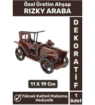 Premium Seri Yüksek Kaliteli Dekoratif Hediyelik Biblo Süs Araba Ahşap RIZKY ARABA