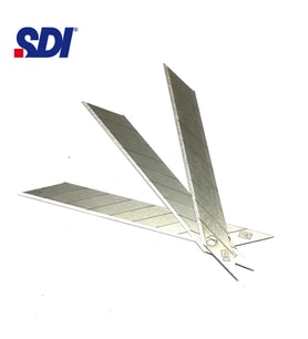 SDI 1361 Çelik Maket Bıçağı Falçata Ucu Yedeği 9mm 30 Derece Küçük 10'lu