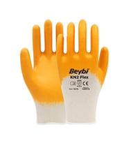 Beybi Nitril PMK KN2 Flex 9 Beden Nitril Kaplı Pamuk Eldiven (3121x)¾ Nitril Kaplıdır
