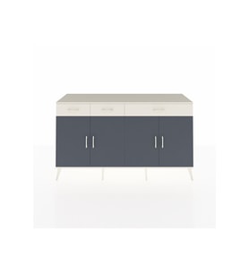 Kronos Konsol 4 Raflı 3 Çekmeceli 4 Kapaklı 176x59x99 Aytaşı-Antrasit/Aytaşı