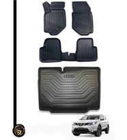 Nissan Qashqai Alt 2014-2020+ 3D Havuzlu Paspas Ve Bagaj Havuzu İkili Set