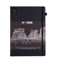 Sakura Sert Kapak Skechbook Siyah Kağıt 140 gr 21x30 cm 80 yp 