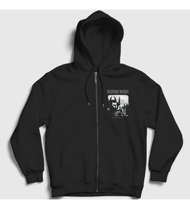 Presmono Unisex Siyah Dopethrone Electric Wizard Fermuarlı Kapüşonlu Sweatshirt 553530tt