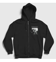 Presmono Unisex Siyah Dopethrone Electric Wizard Fermuarlı Kapüşonlu Sweatshirt 553530tt