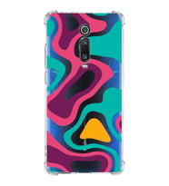 Xiaomi Mi 9T Köşe Korumalı Antişok Kapak Renkli Desen Tasarımlı Şeffaf Silikon Kılıf