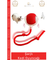 #KediOyuncağı İnteraktif Titreşimli Hareketli İpli Dayanıklı Avcı İçgüdüsü Şarjlı Kedi Oyuncağı