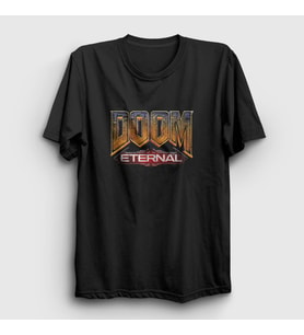 Presmono Unisex Siyah Logo Oyun Doom Eternal T-Shirt 459731tt