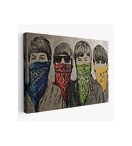 Bansky'nin Bandanalı Beatles Çocuklar İsimli Çalışması Kanvas Tablo-5011