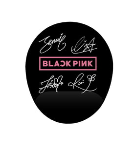 Black Pink Logo Ve Imzalar Bilek Destekli Mouse Pad