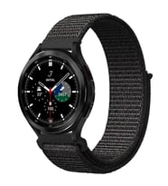 Samsung Galaxy Watch Active 2 40mm 44mm Kordon Hasır Band (Siyah-Kırmızı)