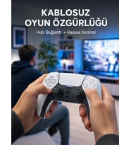 Lexroo PS5 Uyumlu Kablosuz Oyun Kolu Sessiz Tuşlar ve Güçlü Performans Yeni Nesil