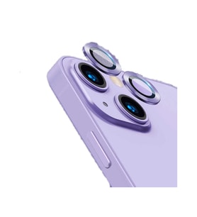 Uyumlu Model Apple iPhone 13 Kamera Lens Koruyucu Çerçeveli Koruyucu CL-02 (Mor)