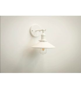 RİOLİGHT RETRO,RUSTİK 1,VİNTAGE BEYAZ 1XE27 DUYLU METAL DUVAR APLİK ŞAPKA ÇAPI:23CM