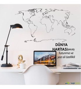 S.T. DİLSİZ DUNYA HARİTASI 56 CM-110 CM