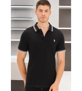 T8594 DEWBERRY ERKEK T-SHIRT-AÇIK SİYAH