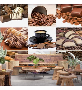 Kahve & Atıştırmalık Cafe Duvar Kağıdı Baskı