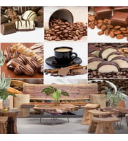 Kahve & Atıştırmalık Cafe Duvar Kağıdı Baskı