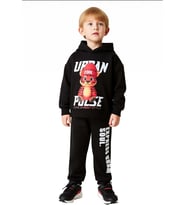 Erkek Çocuk Kapüşonlu Sweatshirt ve Eşofman Altı Kaplan Figürlü Şık Takım Kaliteli Şık Rahat