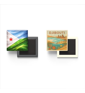 Buzdolap Magnetleri - Cibuti Bayrağı ve Paper Cut Tema - 2'li Set Magneti
