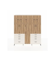 Hyperion Dolap 8 Raflı 8 Çekmeceli 3 Askılı 220x44x243 Aytaşı-Çam/Aytaşı