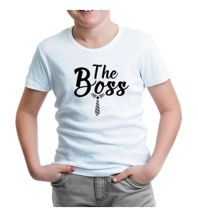 The Boss Beyaz Çocuk Tshirt
