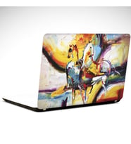 Soyut Atlar Renkli Laptop Sticker 15.6 inch (38X27CM)