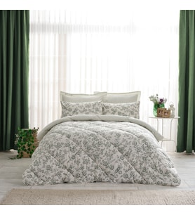Belinda Easy Cotton Tek Kişilik Comforter Set (Beyaz)