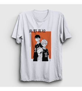 Presmono Unisex Beyaz Kagehina Voleybol Anime Haikyu T-Shirt 237513tt