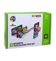Magnetic Tiles 16 Parça Manyetik Yapı Blokları Boru Seti