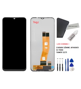 Tkgz - Samsung Galaxy A14 -4G - SM-A145 Uyumlu Lcd Ekran Dokunmatik  - A - Kalite + B-7000 + TAMİR SETİ