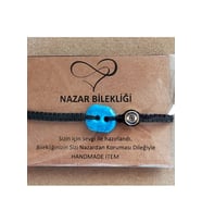 Güzel İki Göz Süryani Nazar Taşı Unisex Bileklik Farklı Renkler (Bej)