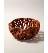 MYCRAFT3D Organik Delikli Dekoratif Kase Modern Şık Hafif Dayanıklı Ev Dekoru 20x9 cm