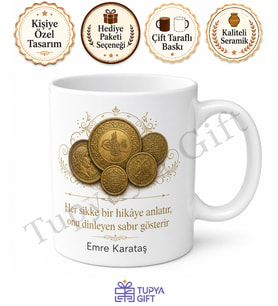 Numismat Hediyesi Kişiye Özel Baskılı Kupa Bardak Koleksiyoncu Hediye