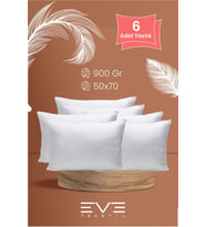 Eve 6 adet Pollycotton Kılıflı Silikon Yastık 50 x 70 cm 900 gr