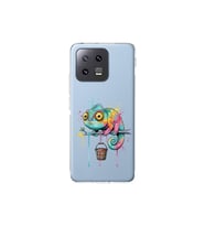 Xiaomi Mi 13 ile Uyumlu Splash Bukalemun Tasarımlı Şeffaf Silikon Kılıf