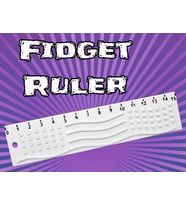 3D Baskı Dokunsal Fidget Cetveli - Kabartmalı Stres ve Odaklanma Oyuncağı - Beyaz
