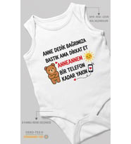 Anneye ve anneanneye özel Sıfır Kollu Bebek Zıbını %100 Pamuk