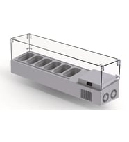 Iceinox Set Üstü Saladbar Cam Kapak GN 1/4-150: 6 Adet (Gri)
