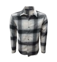 Ronex R00710 Erkek Oduncu Cepsiz Düğmeli Kareli Gömlek - R00710 - Siyah - ST00710-Siyah-XXL (Siyah)
