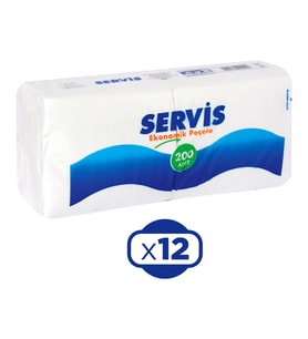 Servis Pecete 200 lu Ekonomik x 12 Adet