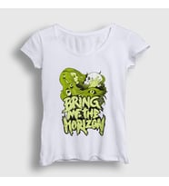 Presmono Kadın Beyaz Green Bring Me The Horizon T-Shirt 20920tt