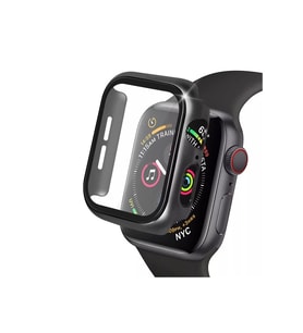 Watch 38mm Camlı Kasa Ekran Koruyucu - Siyah Diğer