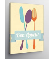 Kanvas Tablo Bon Appetit Afiyet Olsun
