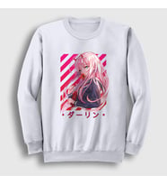 Presmono Unisex Beyaz Zero Two V2 Darling In The Franxx Sweatshirt 483238tt
