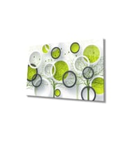 Miyrem Glasses Collection -A1^#  Yeşil Daireler Cam Tablo, Cam Tablo (Çok Renkli)