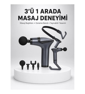 Mey İthalat® Titreşimli Şarjlı Masaj Aleti 3in1 Fonksiyonel Çok Amaçlı Model Yeni Nesil
