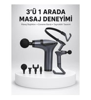 Mey İthalat® Titreşimli Şarjlı Masaj Aleti 3in1 Fonksiyonel Çok Amaçlı Model Yeni Nesil