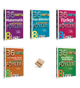 Yargı LGS 2027 8. Sınıf Tüm Dersler Haftalık Görev Föyleri 5li Set + Telefon Standı