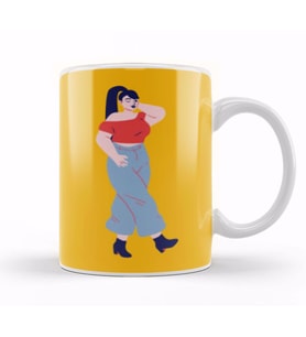 Modern Woman Kupa Bardak Porselen